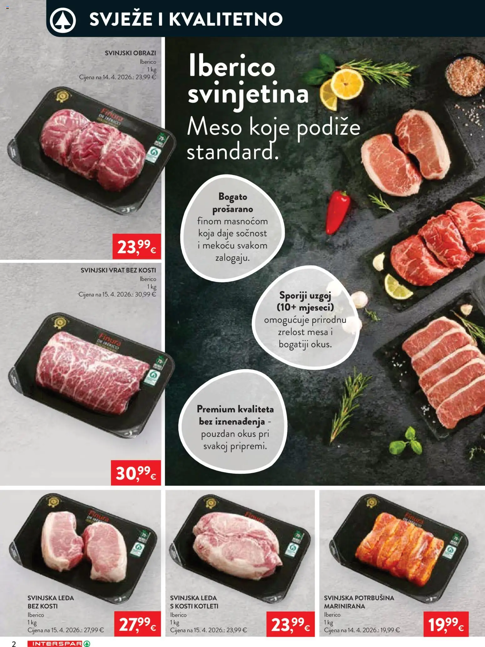 Interspar katalog | vrijedi od 06.05.2026 | Stranica: 2 | Proizvodi: Svinjski vrat, Meso, Svinjetina