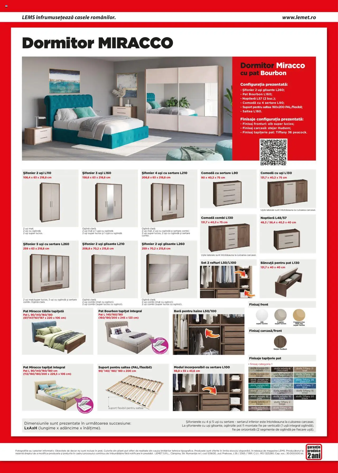 Noul catalog Lem’s – valabil de la 20.11.2023 | Pagină: 2 | Produse: Pat, Șifonier, Oglindă, Bourbon