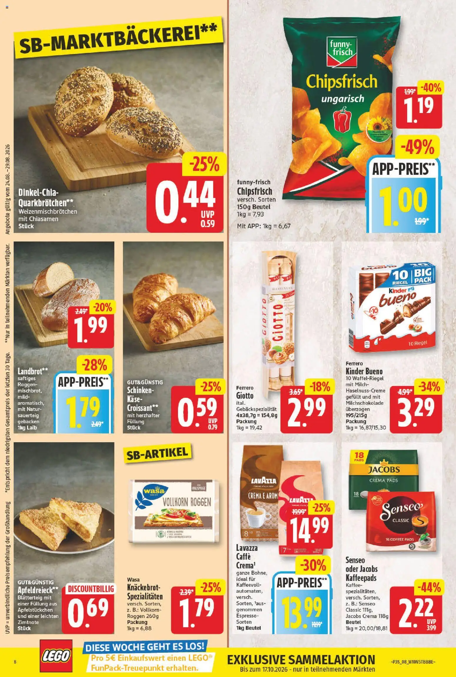 NP Discount Prospekt – gültig ab 24.08.2026 | Seite: 10 | Produkte: Kaffee, Funny frisch, Croissant, Schinken