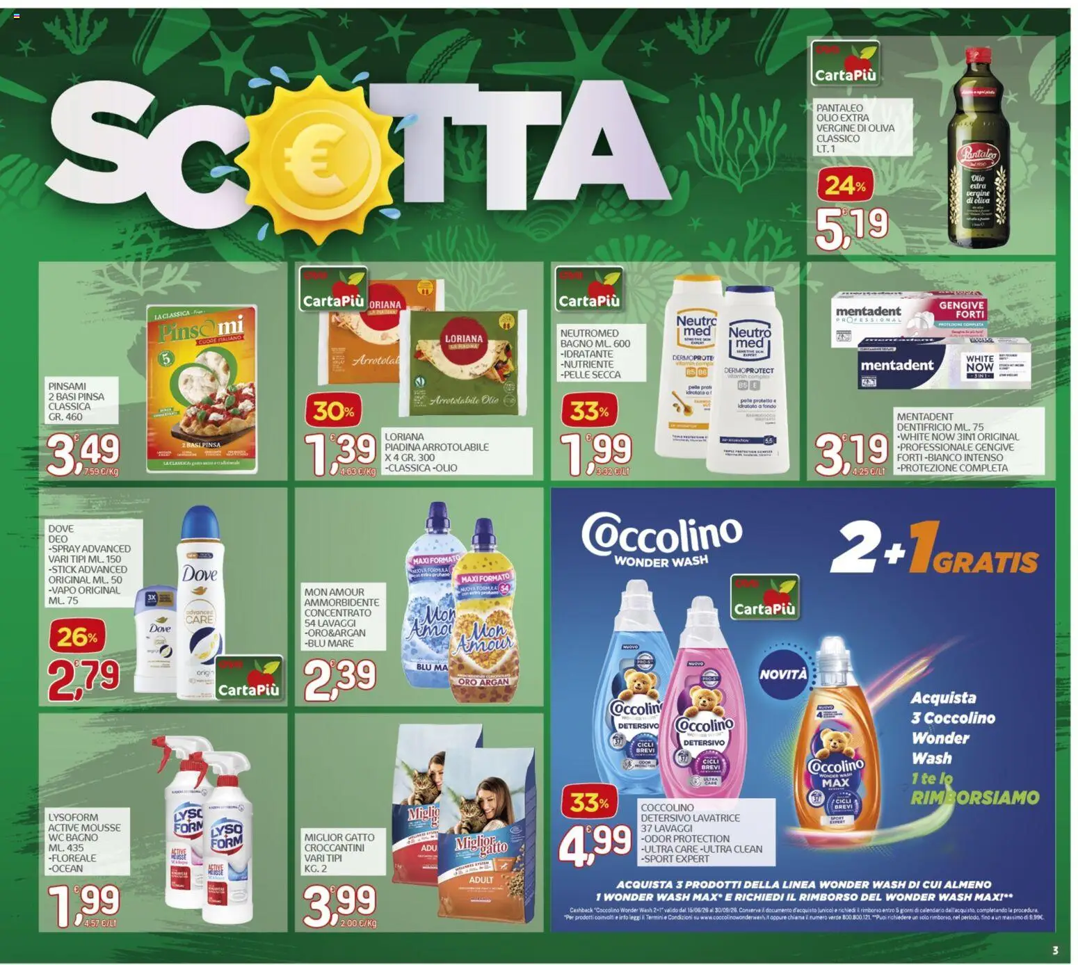 Volantino CRAI del 09/07/2026 | Pagina: 3 | Prodotti: Pollo, Ammorbidente, WC, Bagno