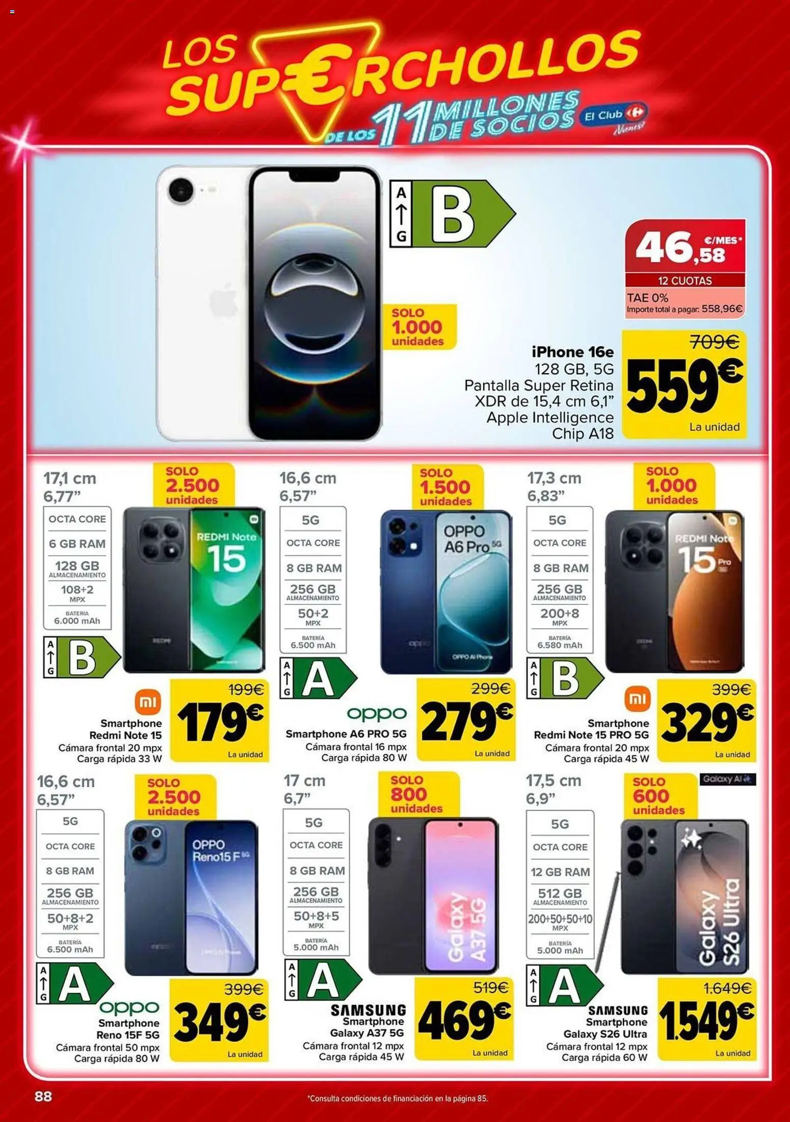 Carrefour folleto │ válido desde el 12.05.2026 | Página: 88 | Productos: Smartphone, Apple, Cámara, Batería
