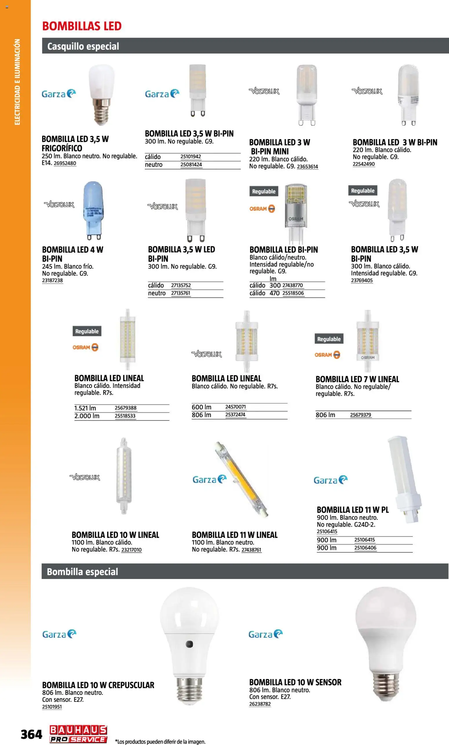 Bauhaus ProService │ válido desde el 11/05/2026 | Página: 364 | Productos: Bombilla, Iluminación