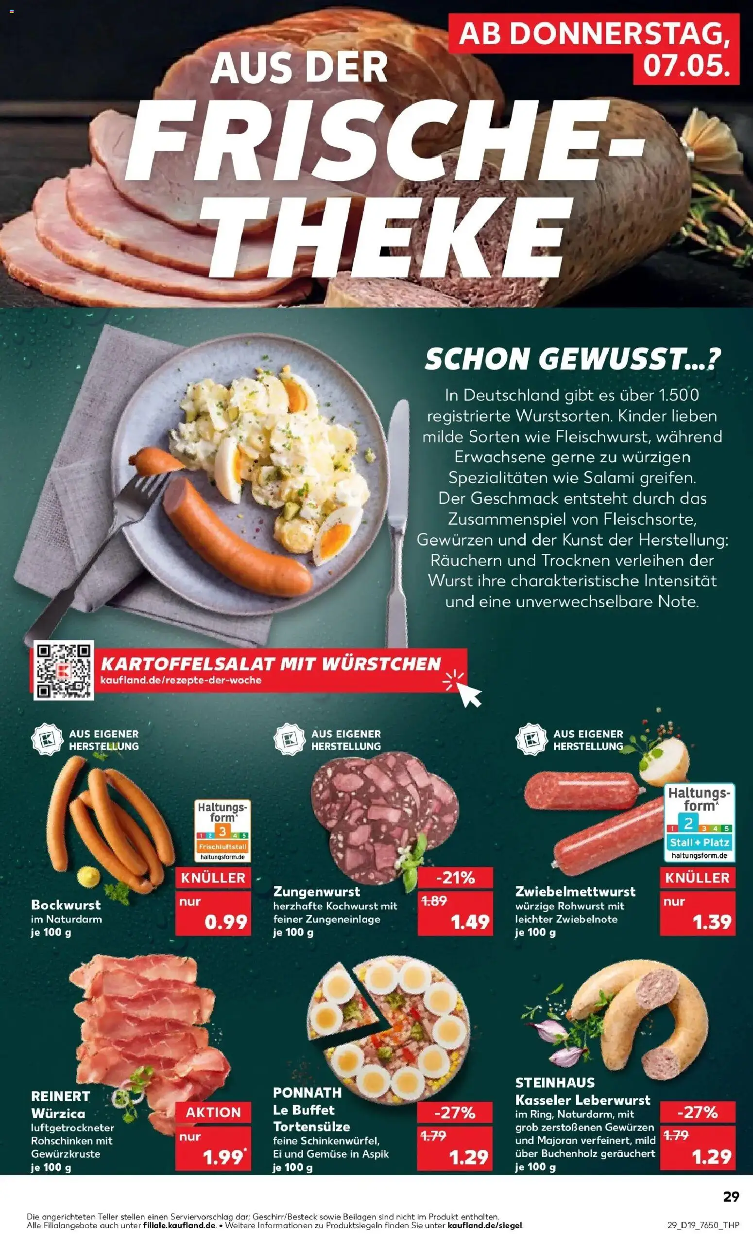 Kaufland Prospekt Stuttgart	 – gültig ab 04.05.2026 | Seite: 34 | Produkte: Bockwurst, Theke, Gemüse, Salami