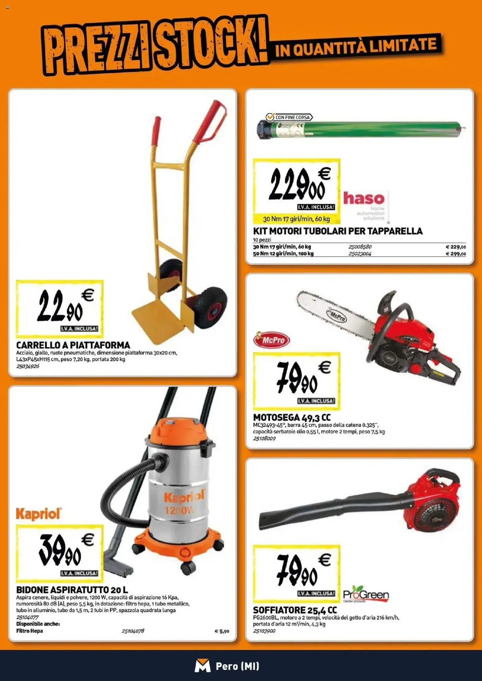 Volantino TECNOMAT del 29/10/2026 | Pagina: 18 | Prodotti: Tubo, Carrello, Motosega, Tubi