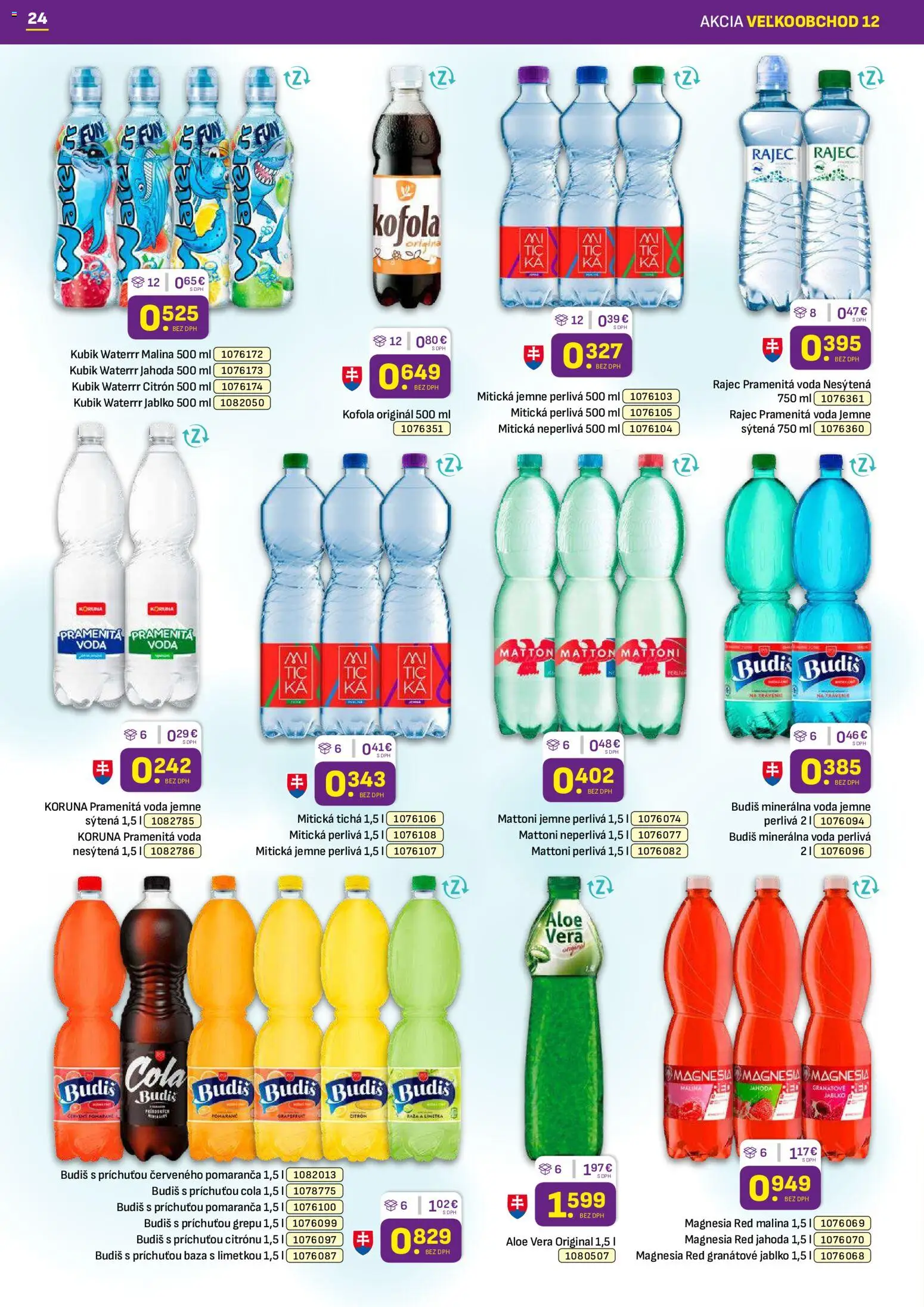 Nové Libex akcie – leták je platný od 15.06.2026 | Strana: 24 | Produkty: Rajec, Magnesia, Mattoni, Mitická