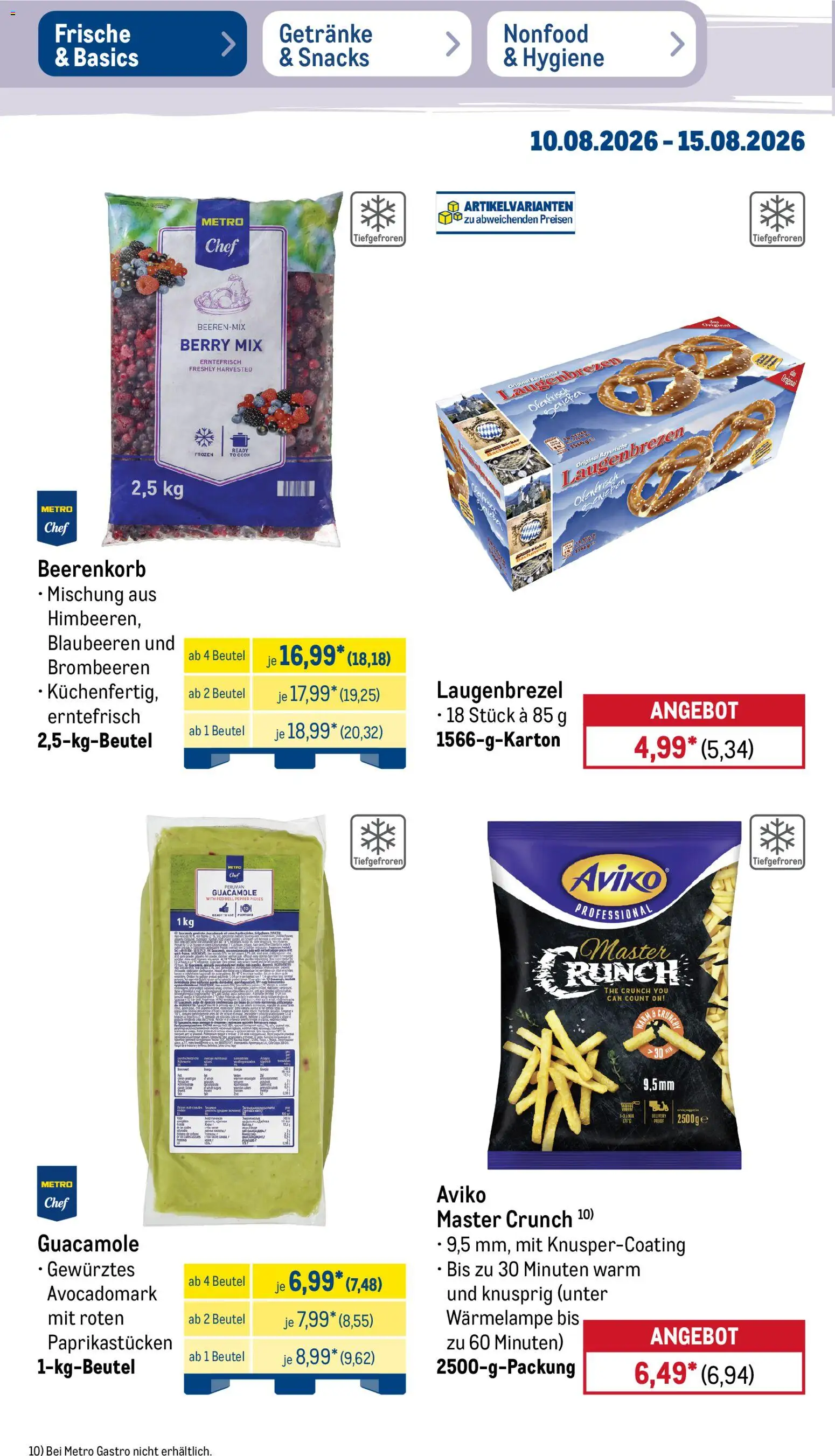 Metro NonFood-Angebote – gültig ab 10.08.2026 | Seite: 46 | Produkte: Ofenfrische, Blaubeeren