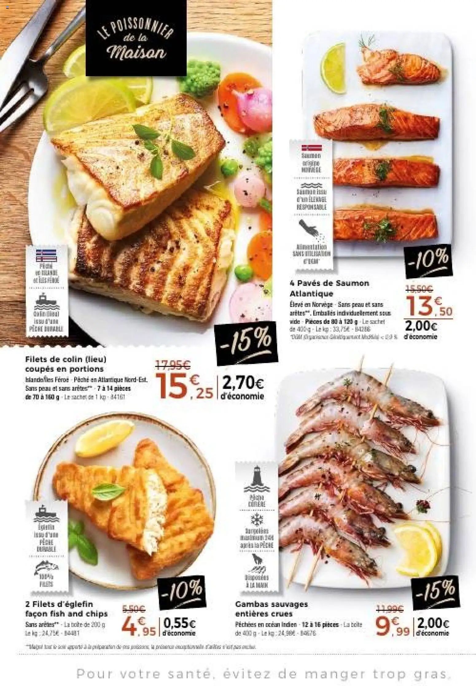 {H1} | Page: 10 | Produits: Pêche, Gambas, Chips, Saumon
