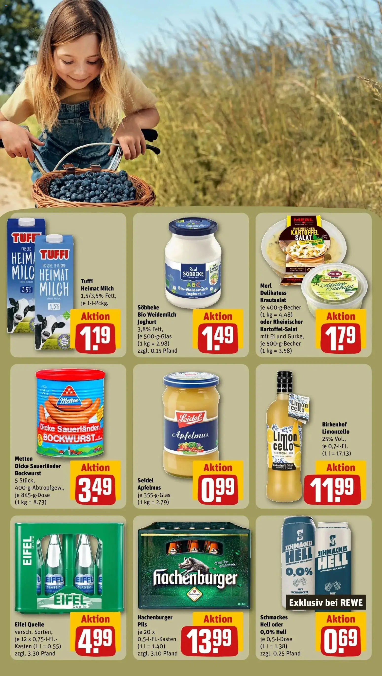 Rewe Prospekt Hadamar – gültig ab 27.07.2026 | Seite: 27 | Produkte: Milch, Pils, Salat, Zitronen