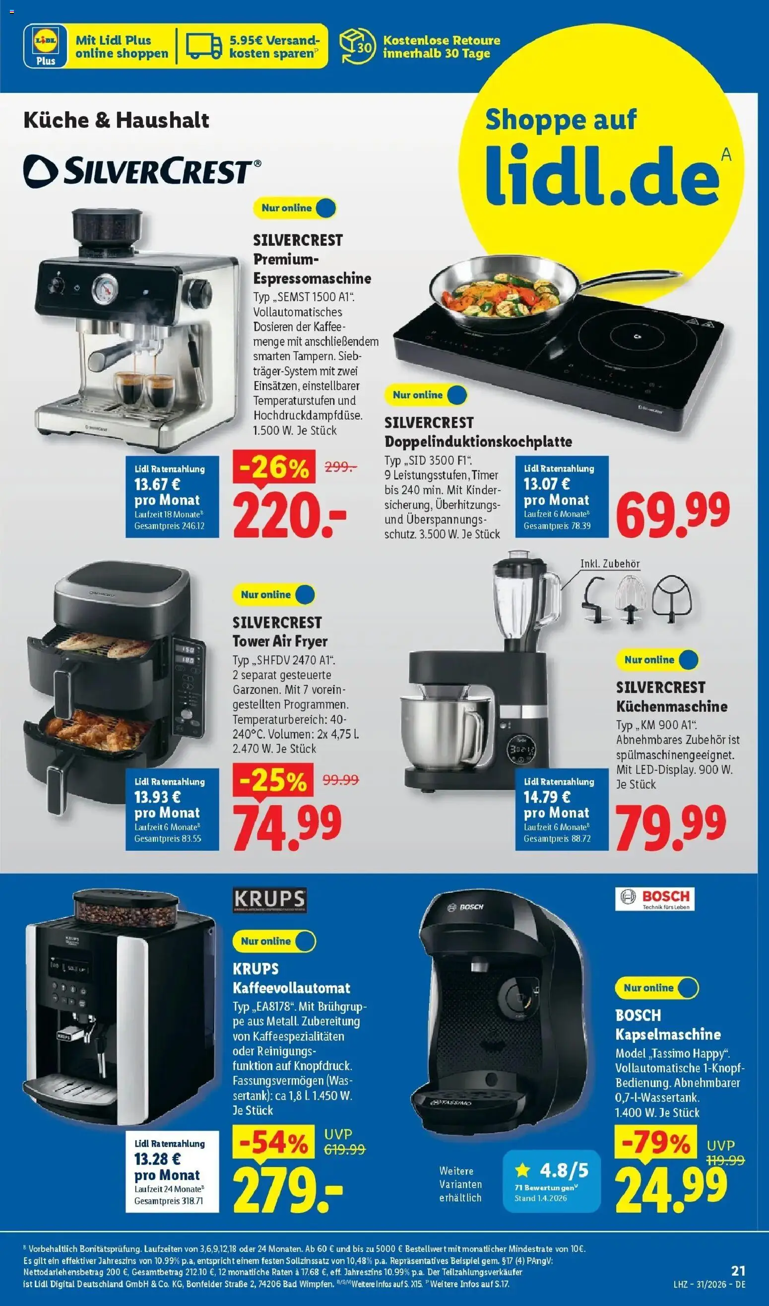 Lidl Prospekt Hagen – gültig ab 27.07.2026 | Seite: 37 | Produkte: Bosch, Krups, Küche, Tassimo