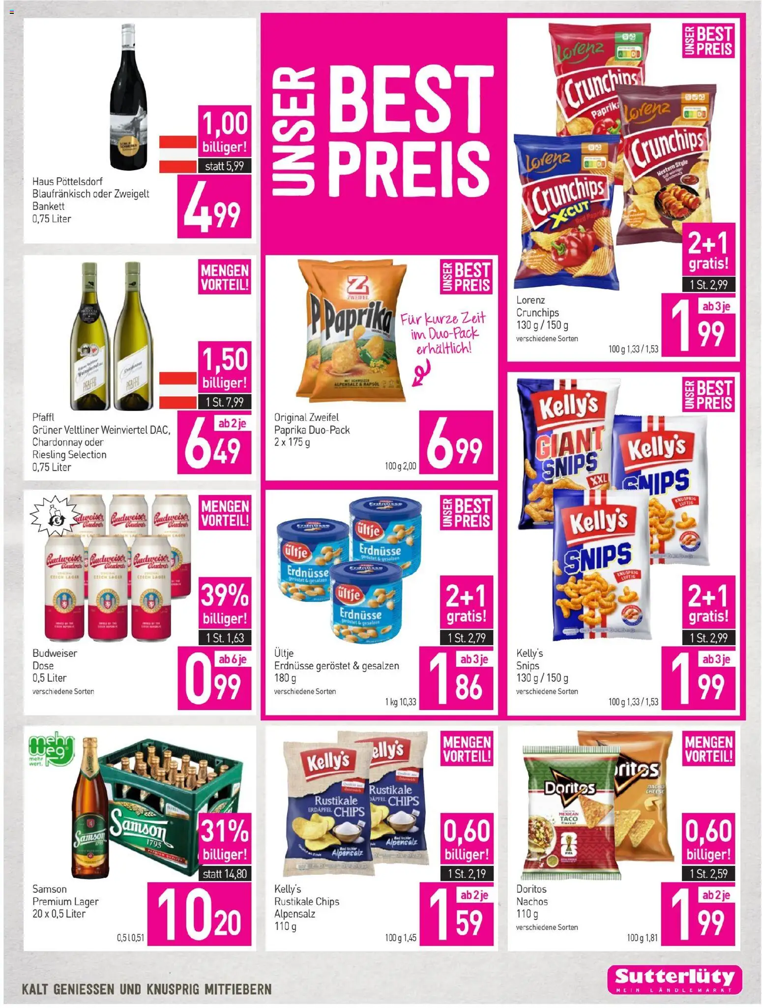 Sutterlüty Flugblatt gültig ab 25.06.2026 | Seite: 15 | Produkte: Chips, Папионка