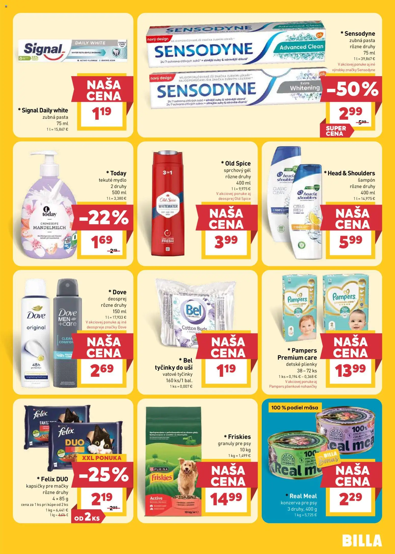 Nové Billa akcie – leták je platný od 10.06.2026 | Strana: 25 | Produkty: Felix, Šampón, Nohavičky, Head & Shoulders