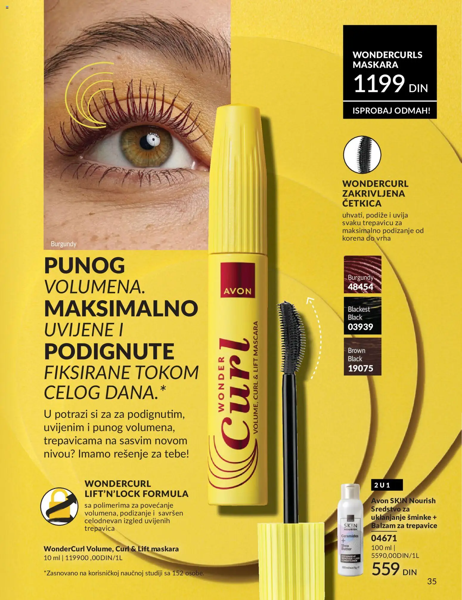 AVON katalog - važi od 01.08.2026 | Strana: 35 | Proizvode: Maskara, Balzam