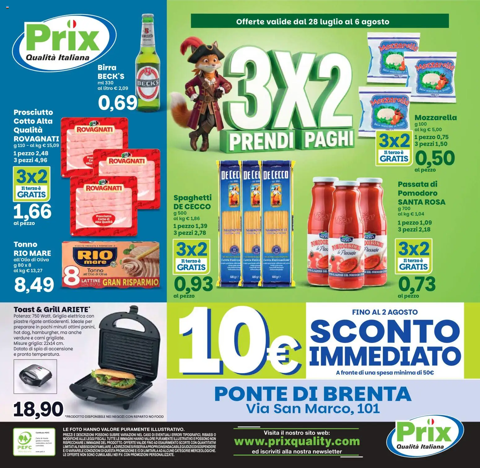 Volantino Prix del 28/07/2026 | Pagina: 23 | Prodotti: Birra, Verdure, Mozzarella, Pomodoro