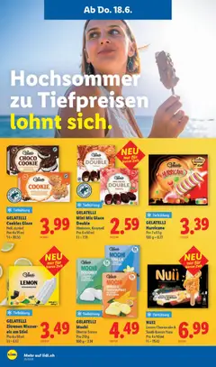 Lidl aktionen ab 18.06.2026 gültig | Seite: 14 | Produkte: Glace, Chips, Eis, Wasser