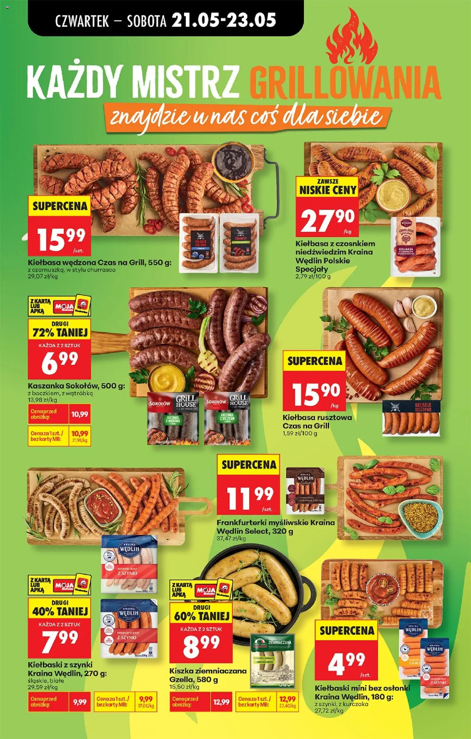 Biedronka gazetka od czwartku od 21.05.2026 | Strona: 37 | Produkty: Kiełbasa, Karta, Kiszka ziemniaczana, Wątróbka