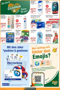 Globus Prospekt Kaiserslautern ab 28.09.2026 gültig | Seite: 6 | Produkte: Finish, Weichspüler, Toilettenpapier, Küchenrolle