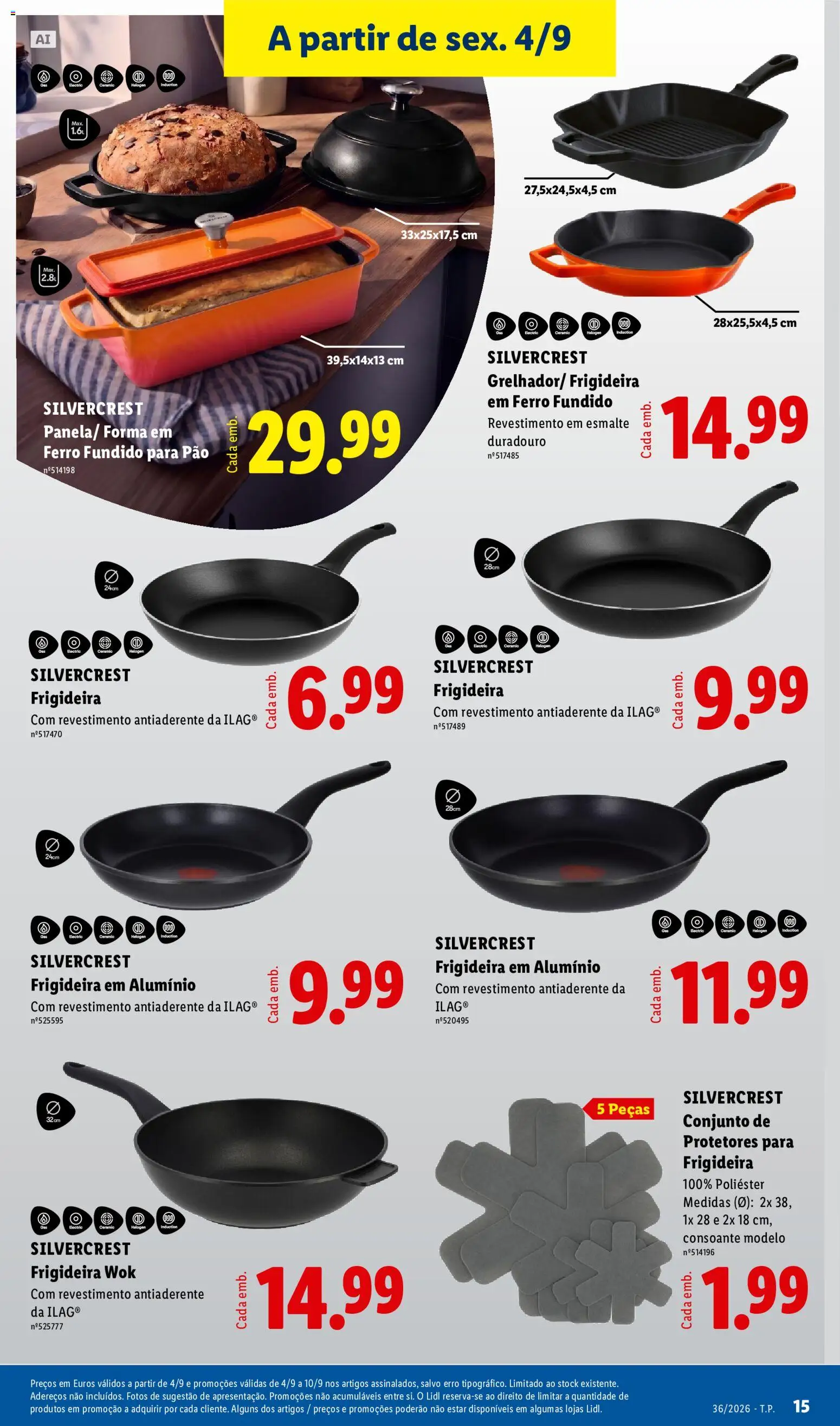Lidl folheto Fim de Semana │ válido de 04/09/2026 | Página: 17 | Produtos: Ferro, Frigideira, Pão