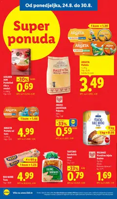 Lidl Katalog - Pregled kataloga iz trgovine Lidl, vrijedi od 24.08.2026 | Stranica: 6 | Proizvodi: Sandwich, Riža, Pašteta, Palenta