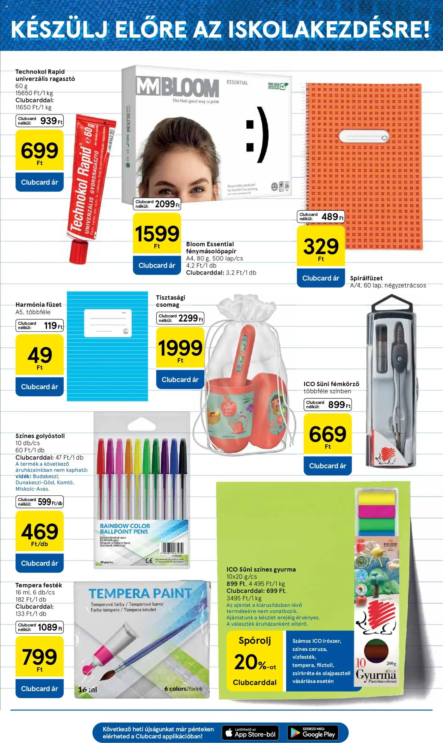 Tesco akciós ujság - amely érvényes a következő dátumtól: 2026.07.16. | Oldal: 13 | Termékek: Ragasztó, Gyurma, Zsírkréta, Festék