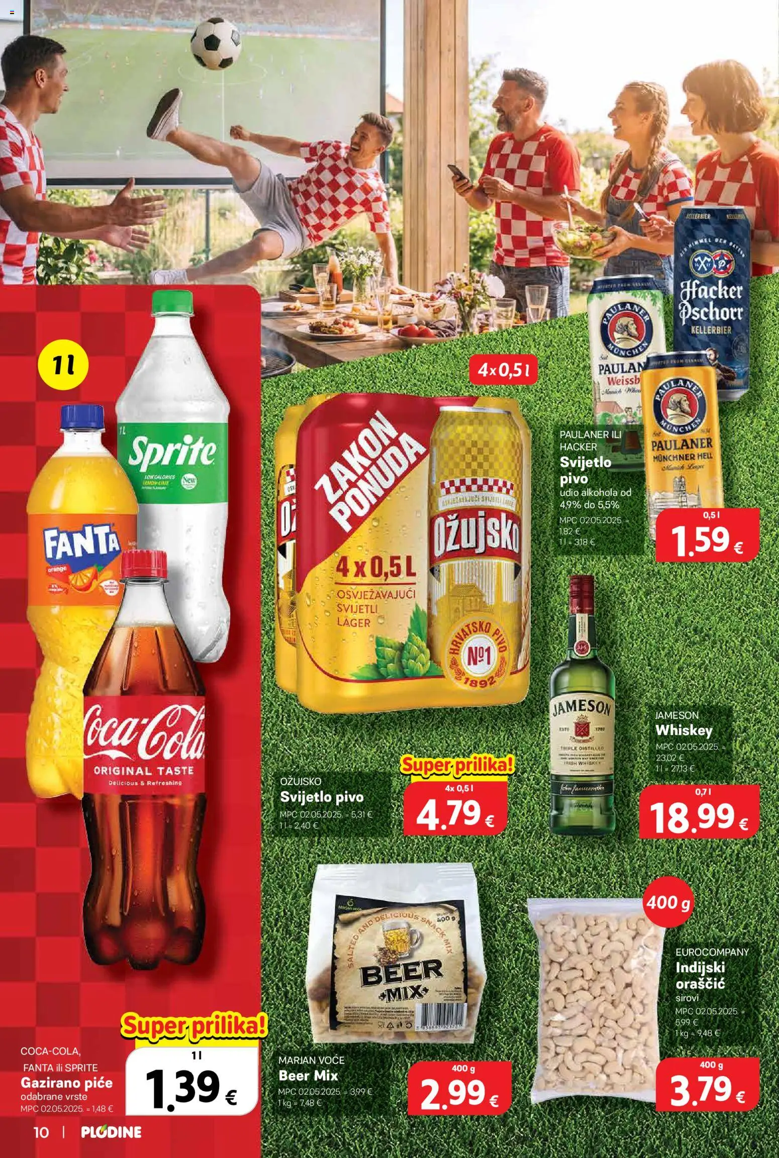 Plodine katalog | vrijedi od 17.06.2026 | Stranica: 10 | Proizvodi: Hell, Jameson, Pivo, Voće