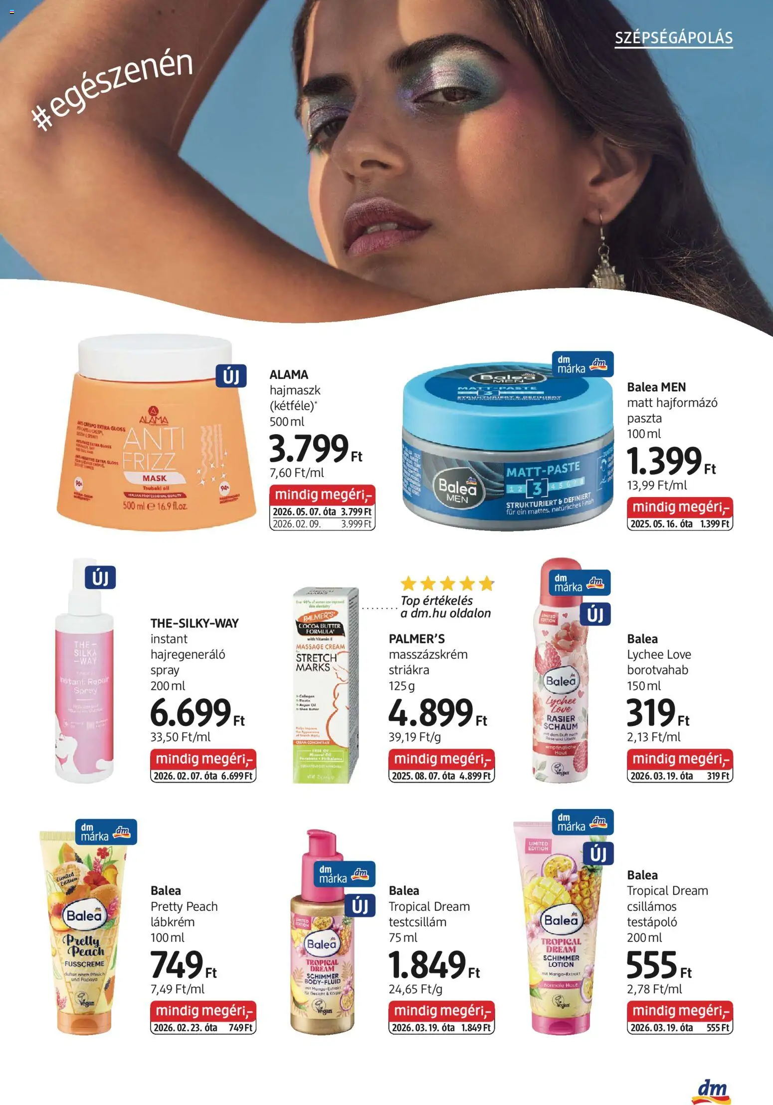 DM Drogerie Markt akciós ujság - amely érvényes a következő dátumtól: 07.05.2026 | Oldal: 5 | Termékek: Body, Hajformázó, Testápoló, Vegán