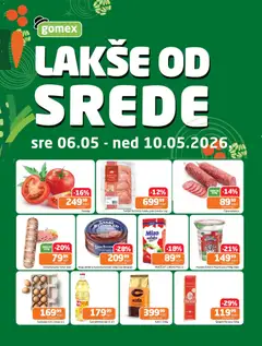 Gomex katalog Lakše od srede - pregled Gomex kataloga - važi od 06.05.2026