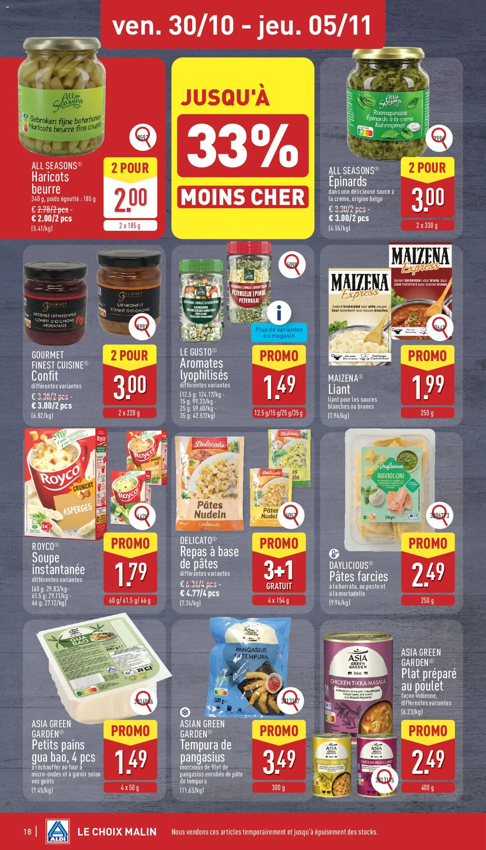 {H1} | Pagina: 18 | Producten: Kippenvlees, Salade, Pesto, Asperges