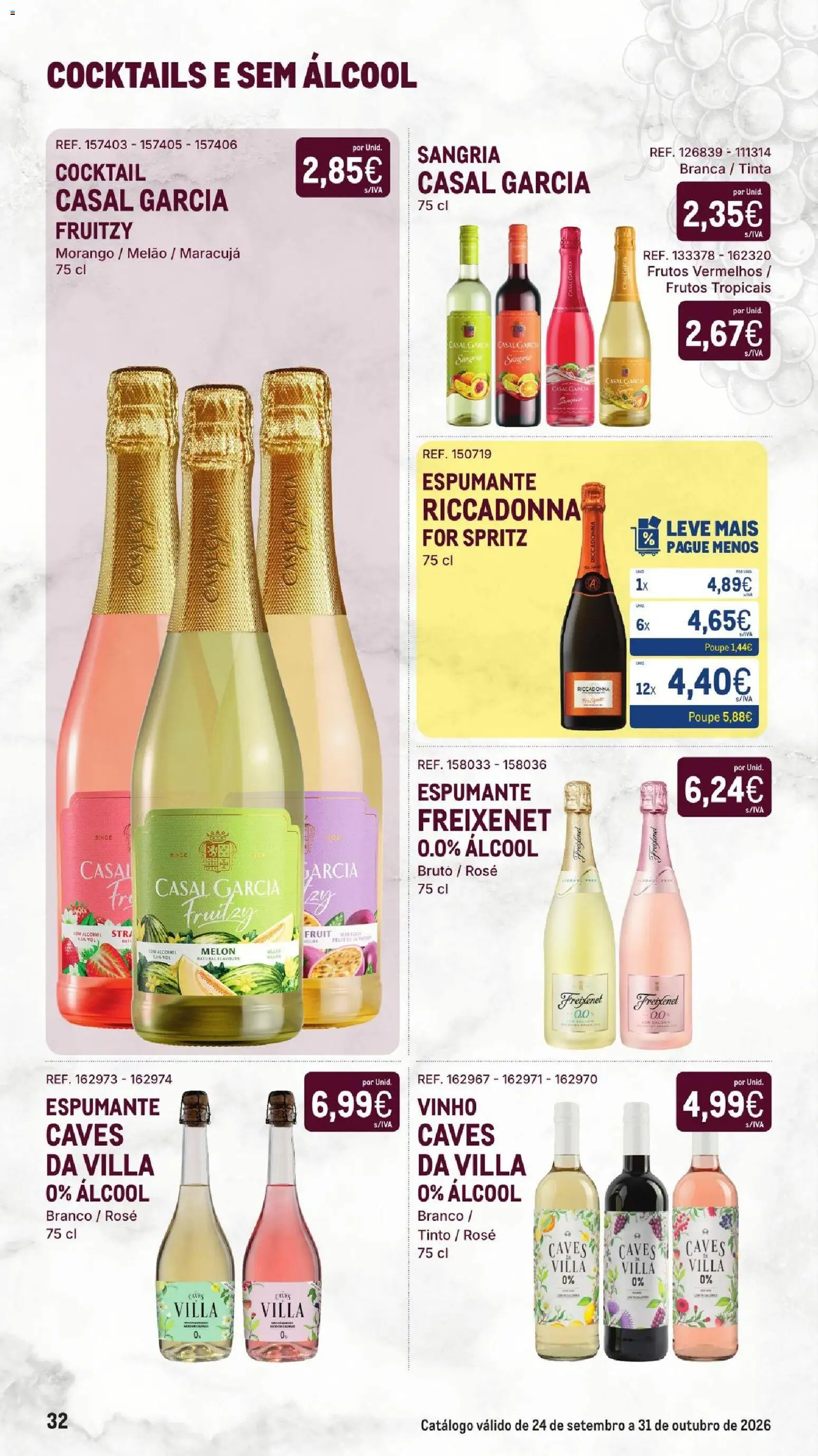 Makro Especial Vinhos │ válido de 24/09/2026 | Página: 32 | Produtos: Espumante, Álcool, Melão, Cocktails