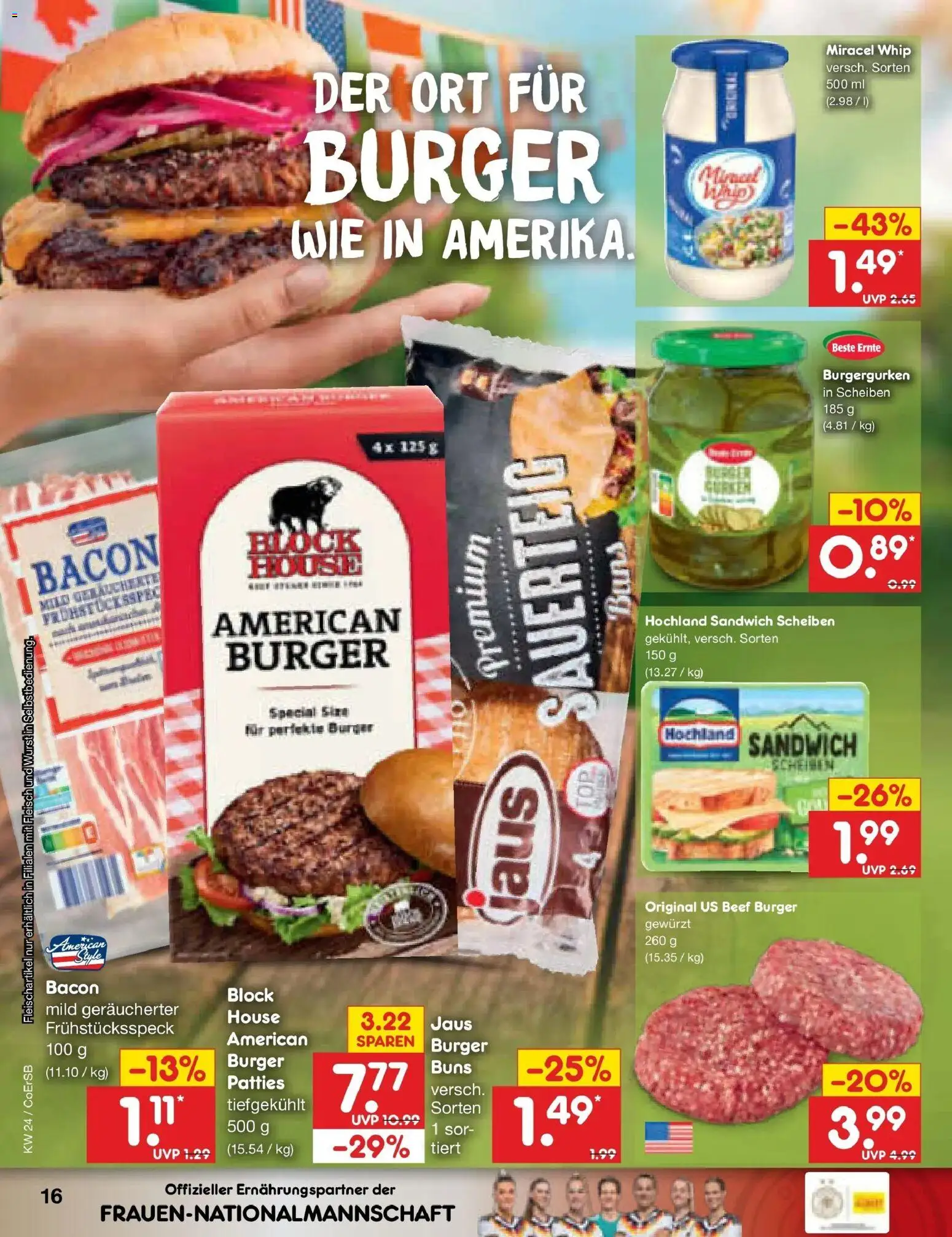 Netto Marken-Discount Prospekt Bitterfeld-Wolfen – gültig ab 08.06.2026 | Seite: 26 | Produkte: Burger, Miracel whip, Wurst