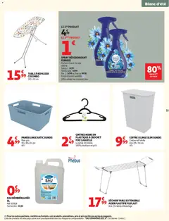 Auchan - Prévisualisation de Auchan Linge de maison & déco valide à partir de 02.06.2026 | Page: 15 | Produits: Table extensible, Eau déminéralisée, Désodorisant, Table