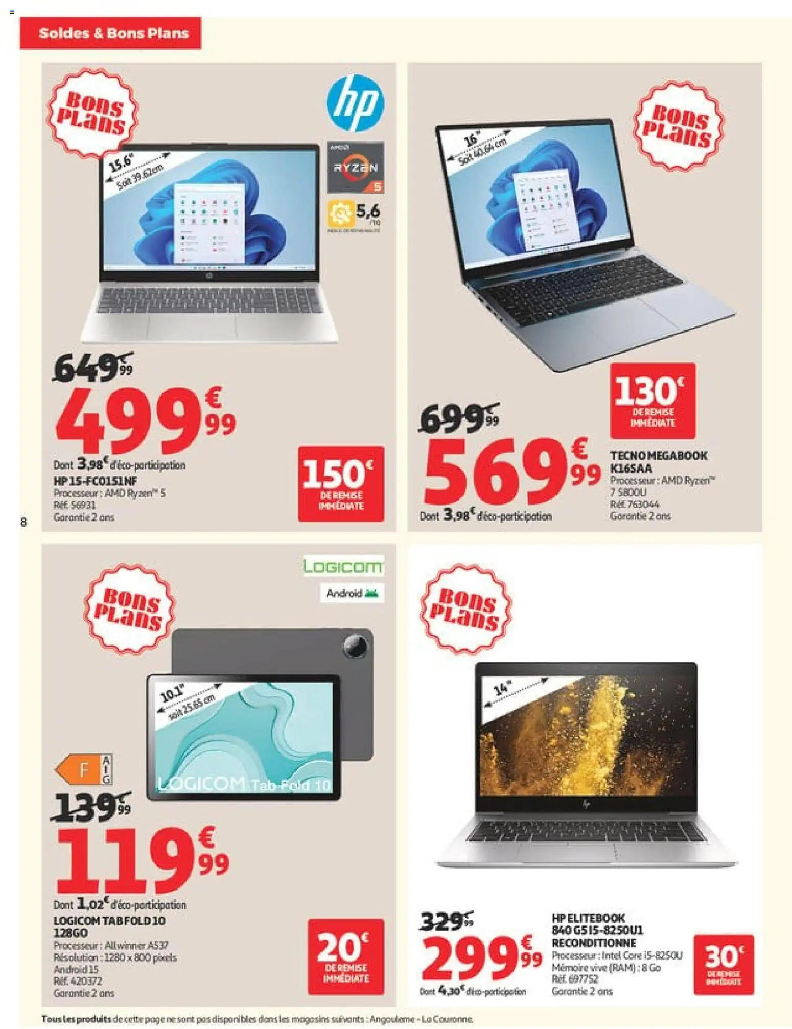 {H1} | Page: 8 | Produits: Tablette, Ordinateur, Ordinateur portable, Portable