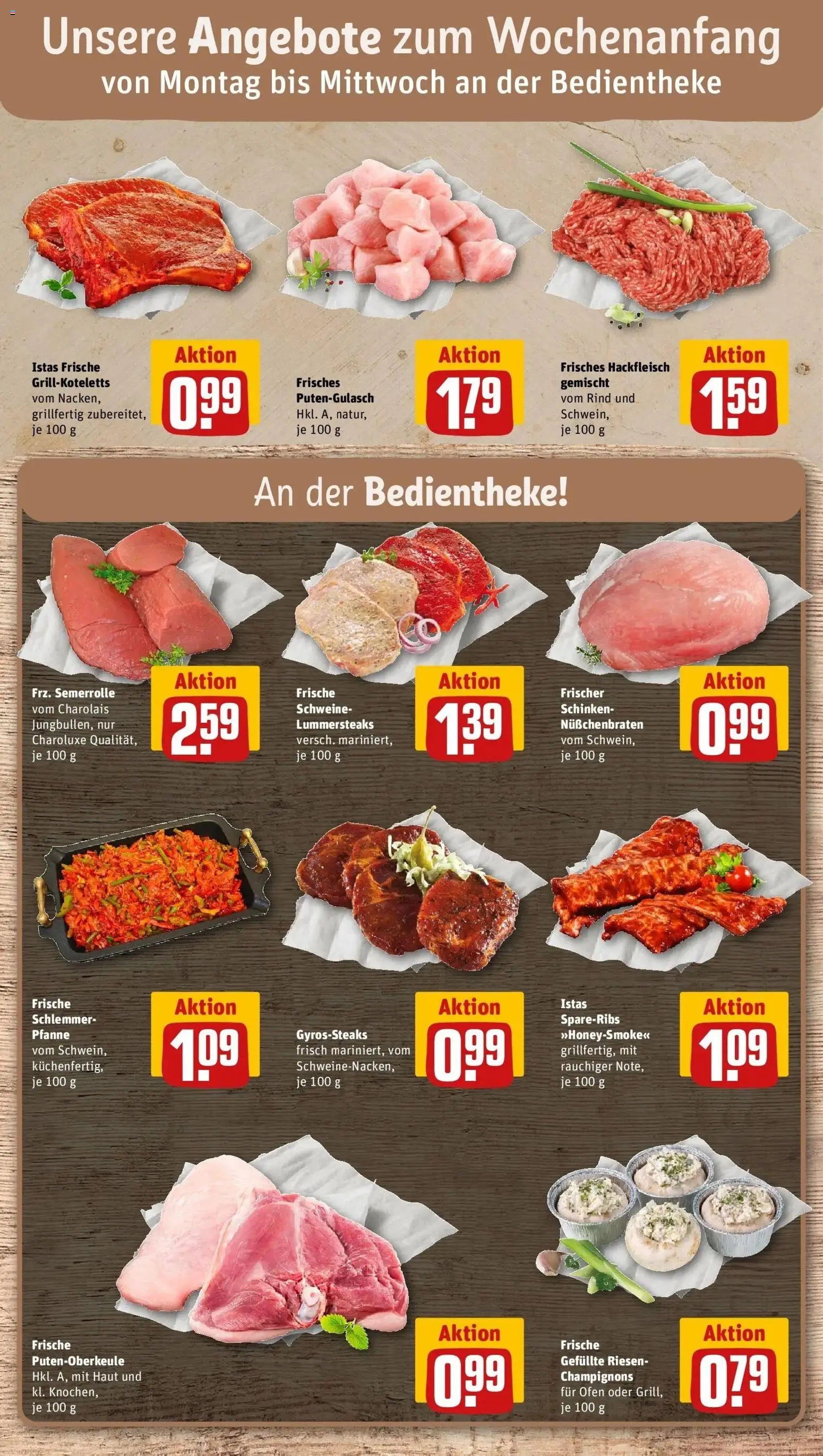 Rewe Prospekt Erftstadt / Lechenich – gültig ab 13.07.2026 | Seite: 8 | Produkte: Ofen, Champignons, Schinken, Hackfleisch