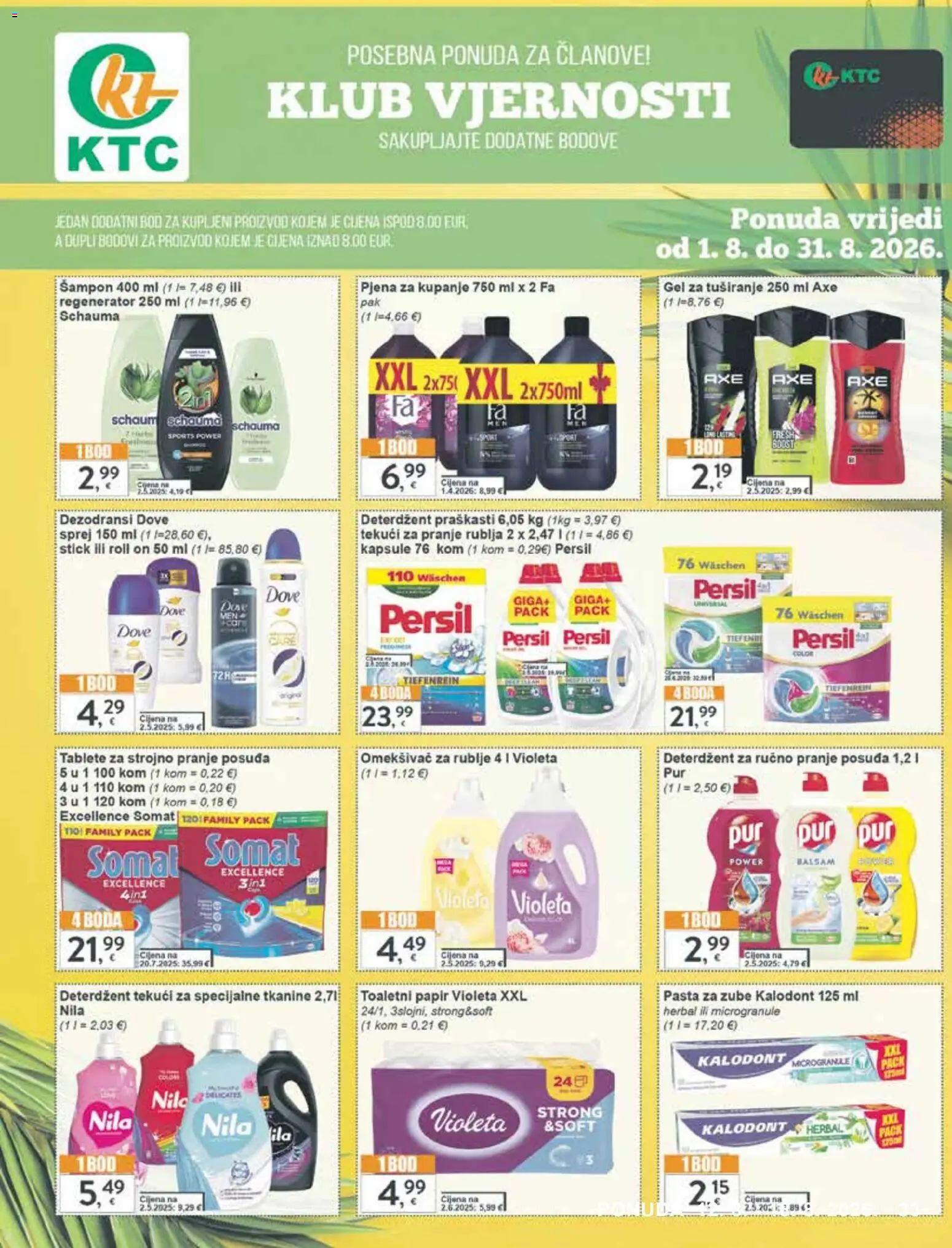 KTC katalog | vrijedi od 12.08.2026 | Stranica: 33 | Proizvodi: Šampon, Deterdžent, Pasta, Persil