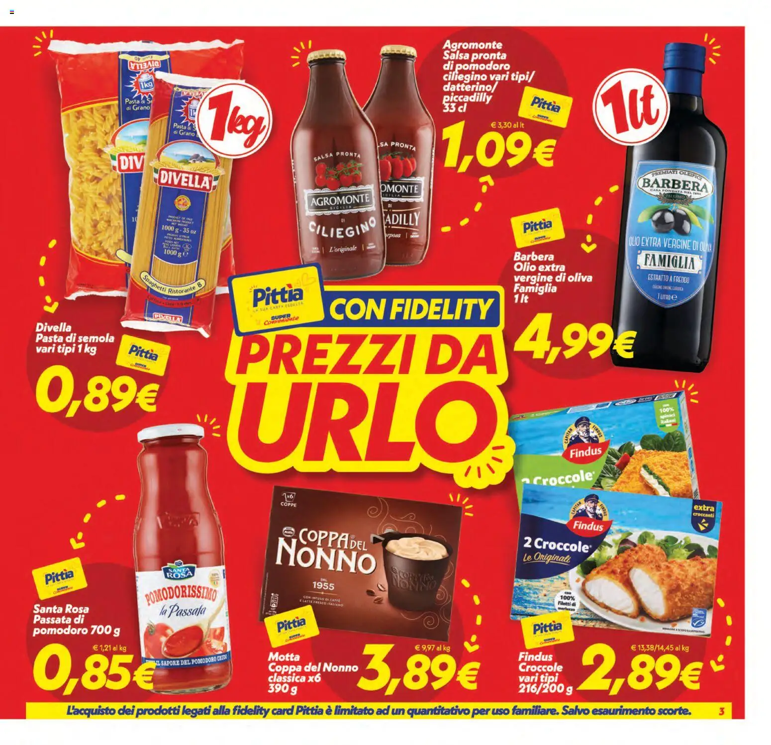 Volantino SuperConveniente del 31/07/2026 | Pagina: 3 | Prodotti: Merluzzo, Salsa, Pasta, Passata di pomodoro