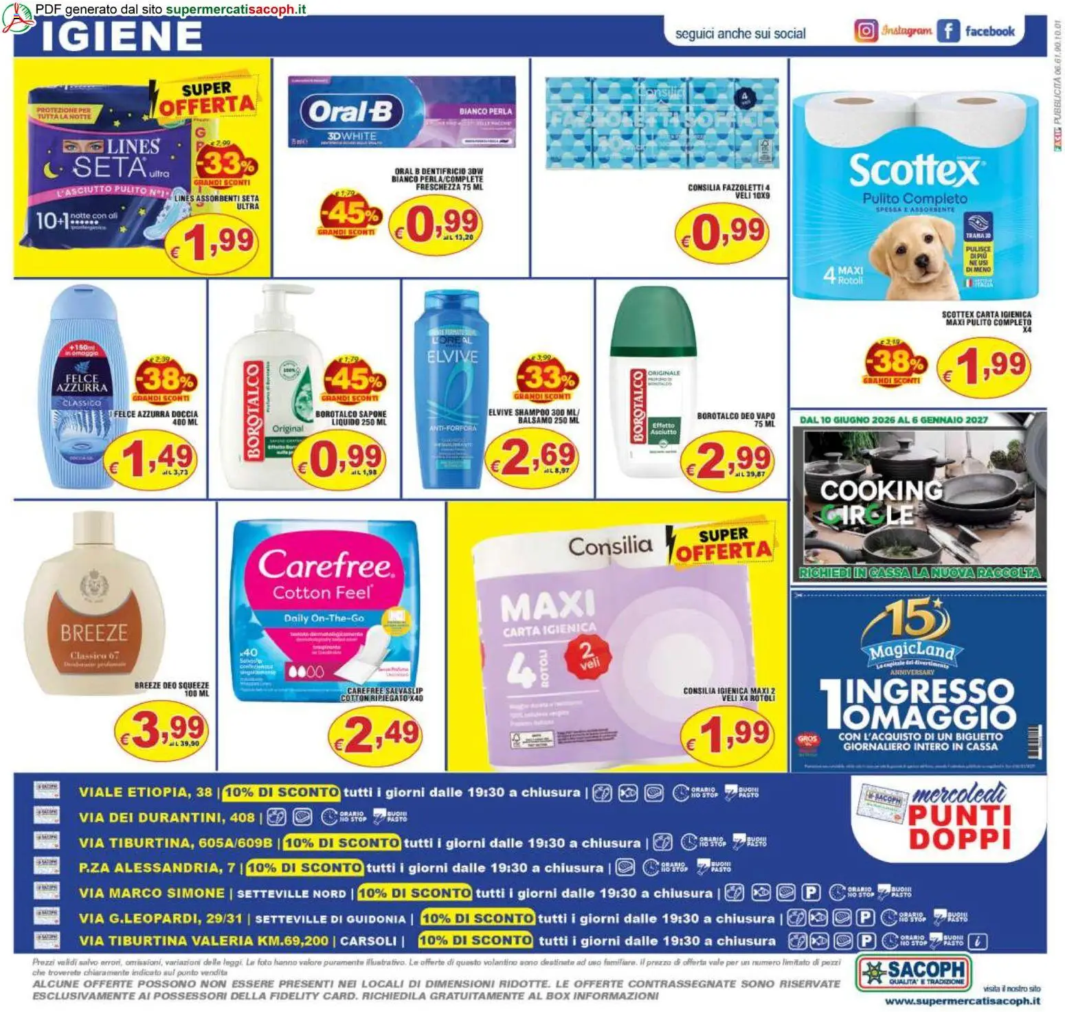 Volantino Sacoph del 12/08/2026 | Pagina: 20 | Prodotti: Carta igienica, Sapone, Cd, Assorbenti