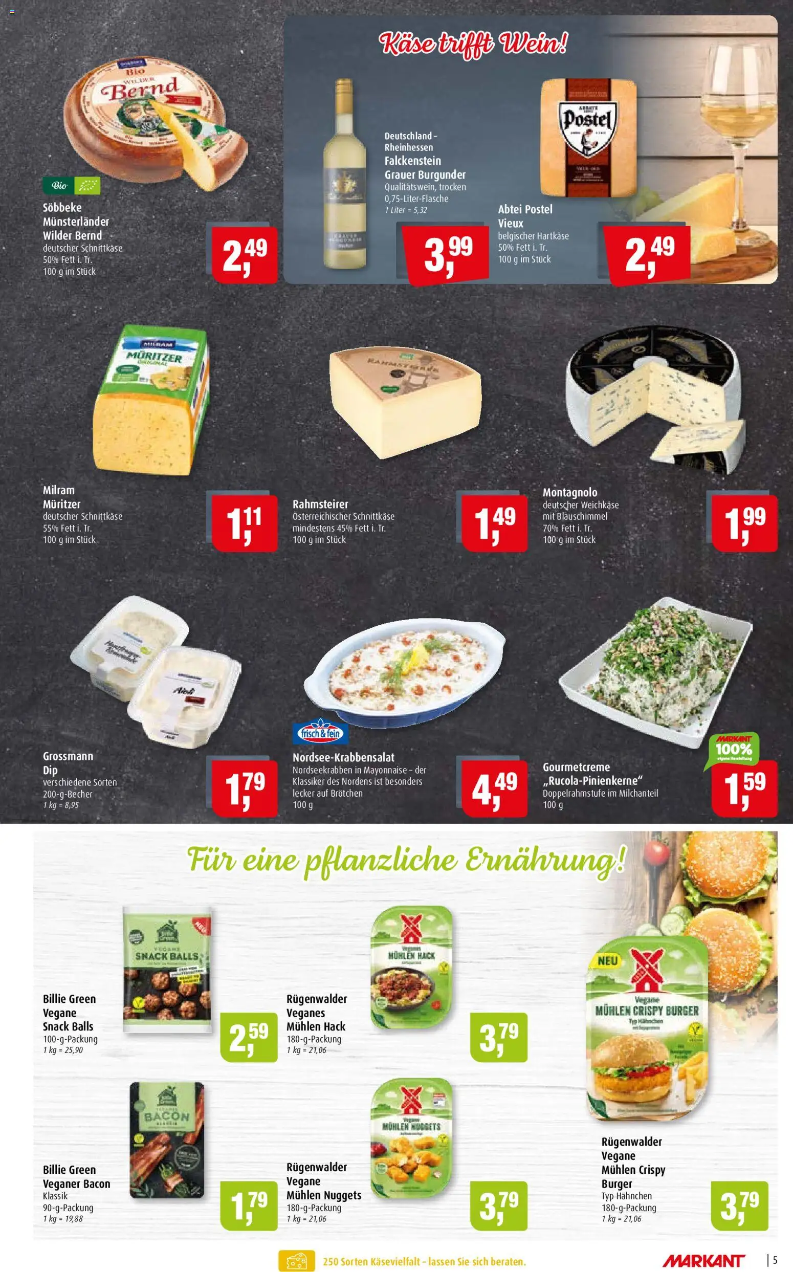Markant Prospekt – gültig ab 28.09.2026 | Seite: 5 | Produkte: Hahnchen, Käse, Mayonnaise, Milram
