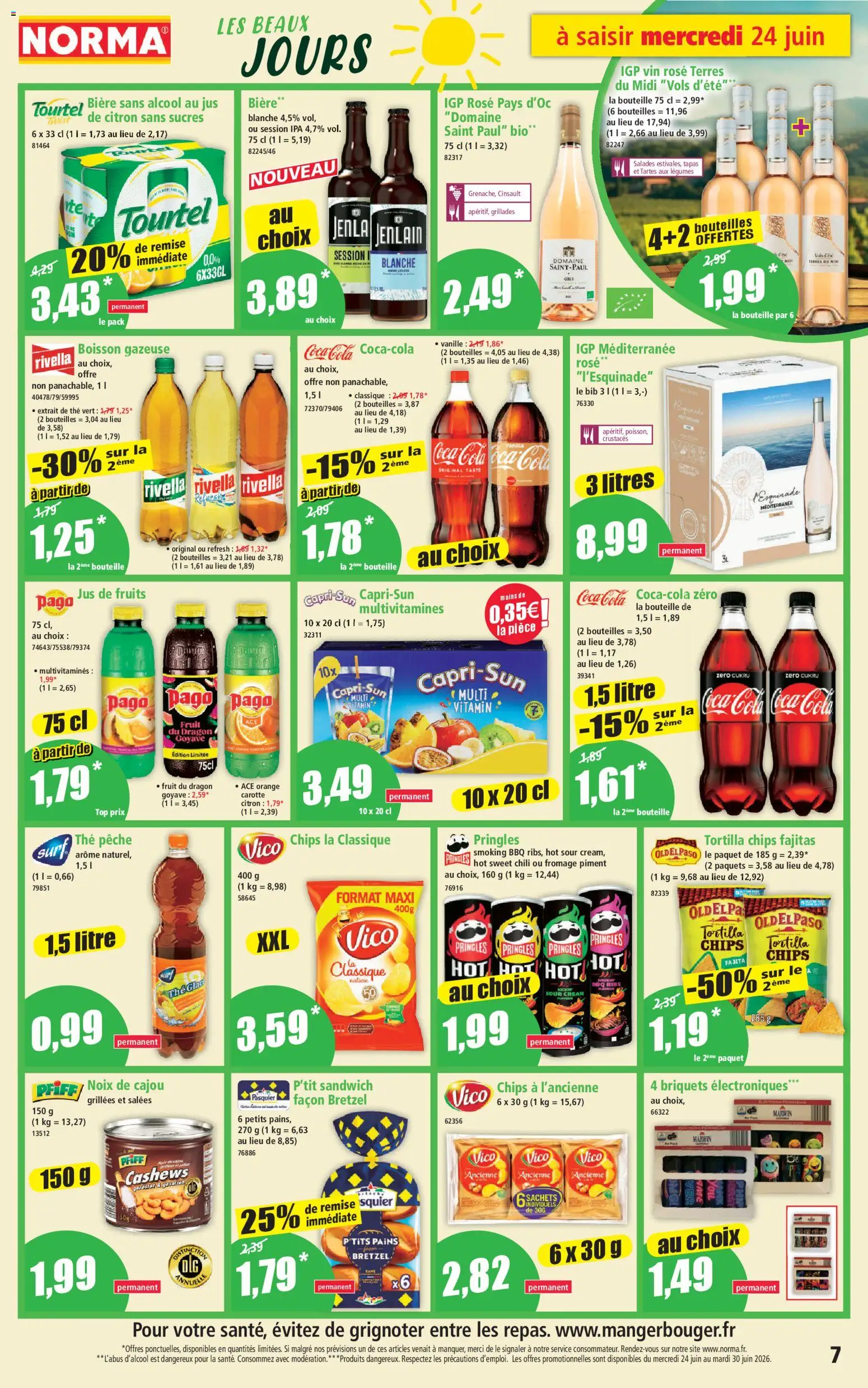 {H1} | Page: 7 | Produits: Citron, Goyave, Orange, Sandwich