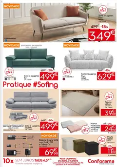 Pré-visualização Conforama folheto válido de 26.05.2026 | Página: 5 | Produtos: Sofá, Bateria, Tapete