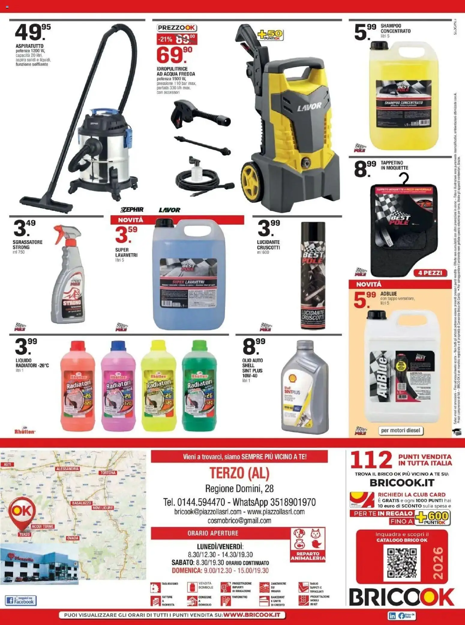 Volantino Brico OK del 04.03.2026 | Pagina: 8 | Prodotti: Shampoo, Acqua, Idropulitrice, Tappeto