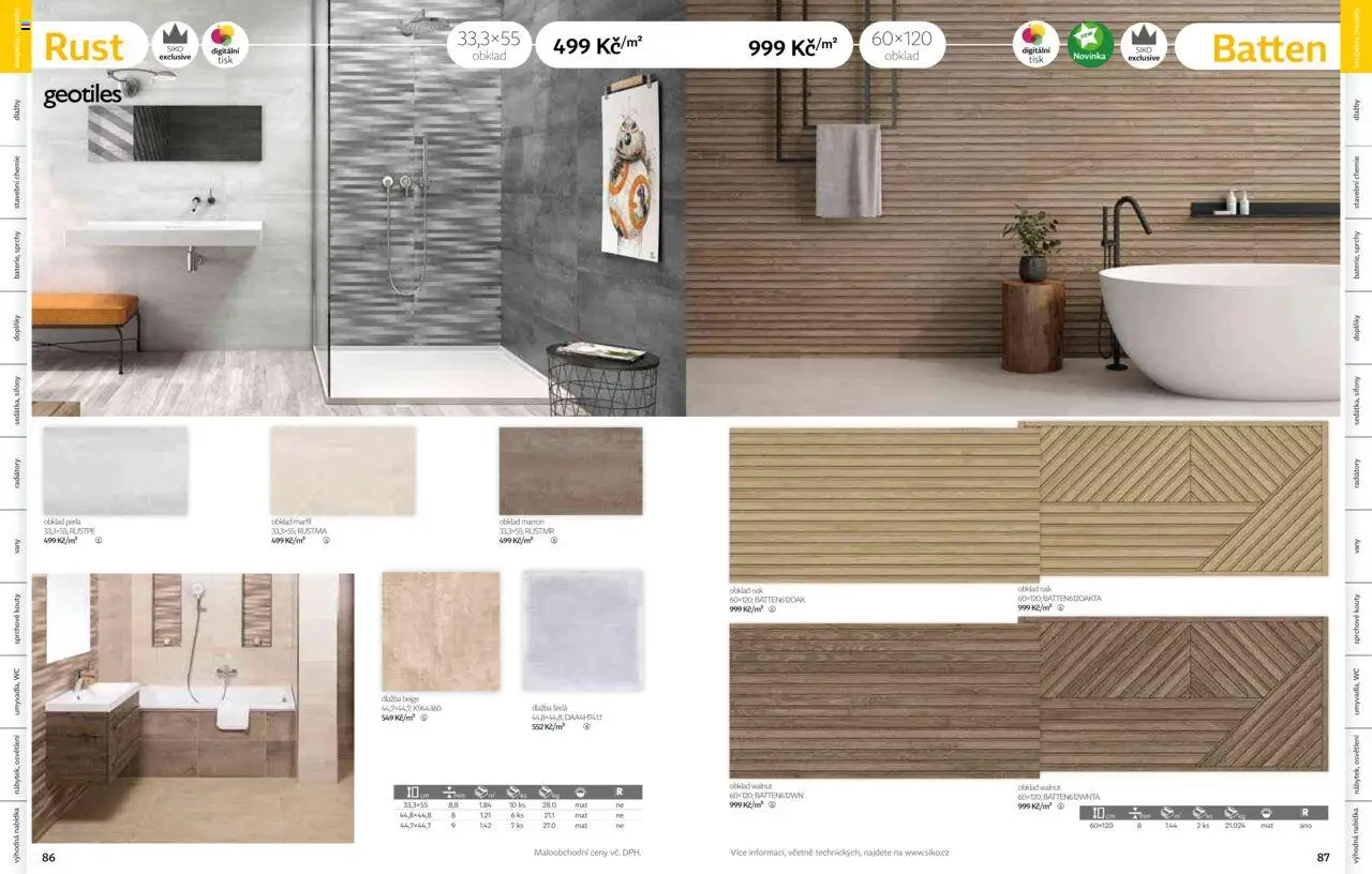 Siko koupelny katalog Koupelny 2025/2026 od 14.10.2025 | Strana: 44 | Produkty: Osvětlení, Dlažba, Perla, Wc