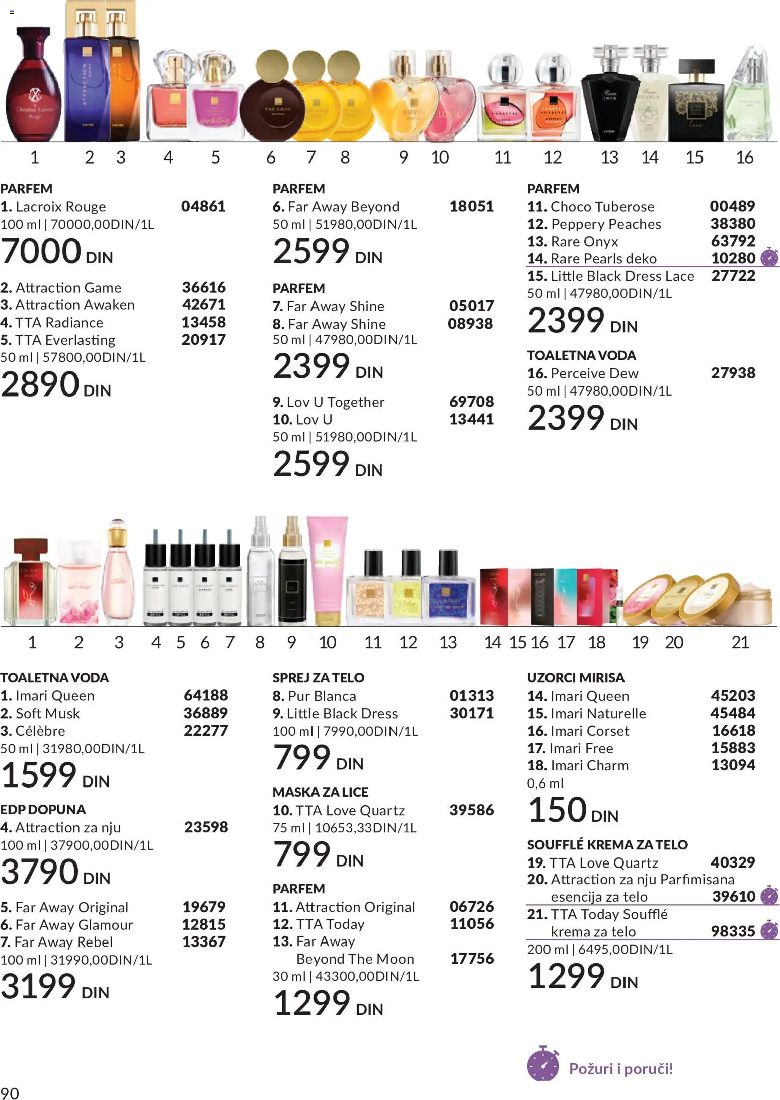AVON katalog - važi od 01.08.2026 | Strana: 90 | Proizvode: Voda, Krema, Maska, Krema za telo