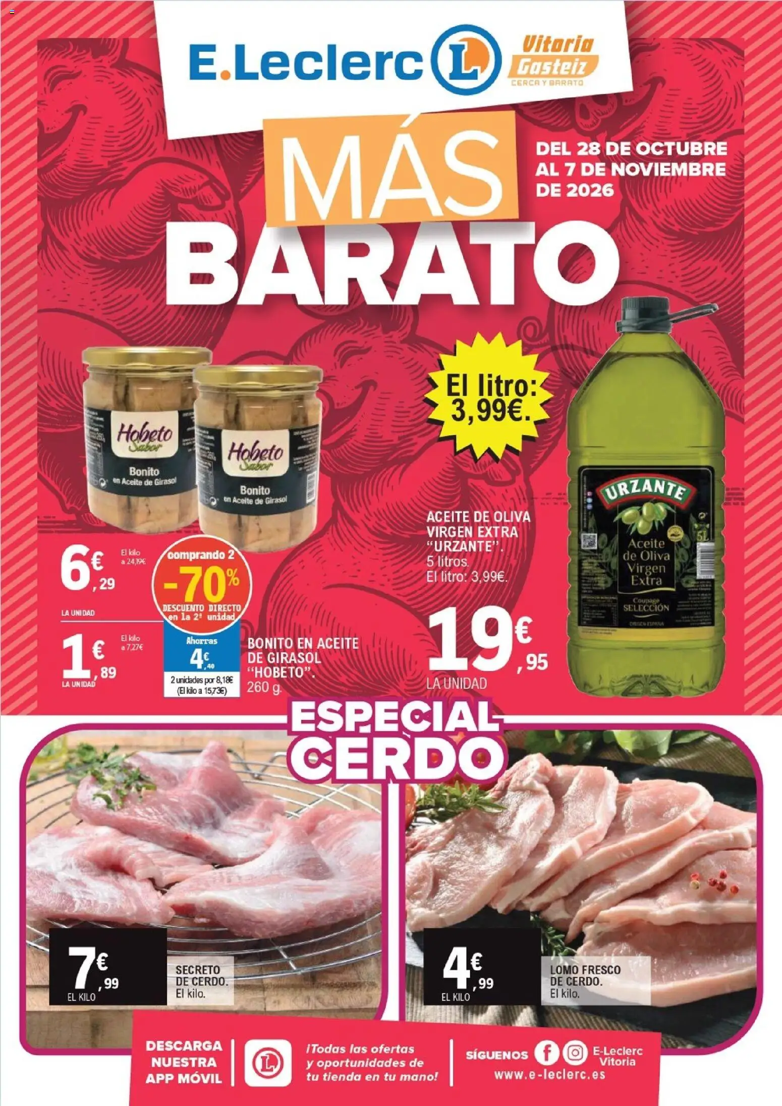 E.Leclerc - Vitoria-Gasteiz │ válido desde el 28/10/2026 | Página: 1 | Productos: Aceite, Lomo, Aceite de oliva, Móvil