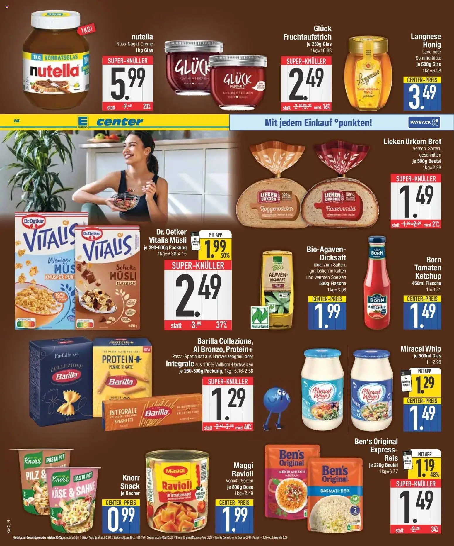 E center Prospekt Neustadt (ab 12.10.2026) zum Blättern | Seite: 14 | Produkte: Basmatireis, Spaghetti, Knorr, Nutella