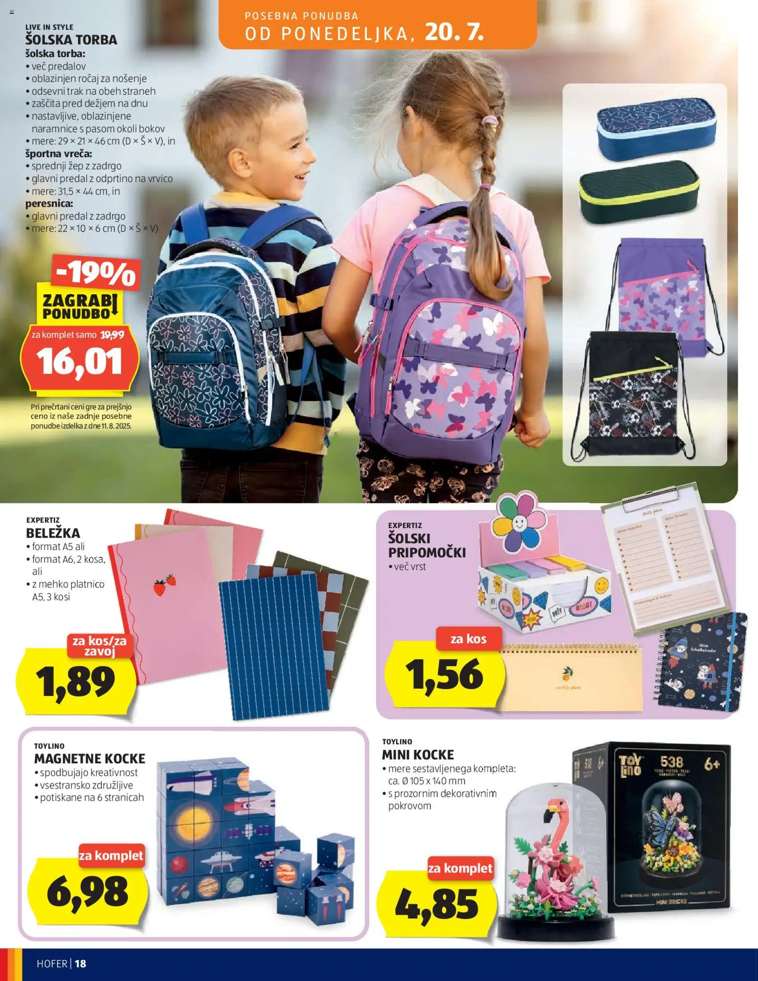 Novi Hofer katalog ponudbe – veljaven od 15.07.2026 | Stran: 18 | Izdelki: Torba, Kos, Peresnica