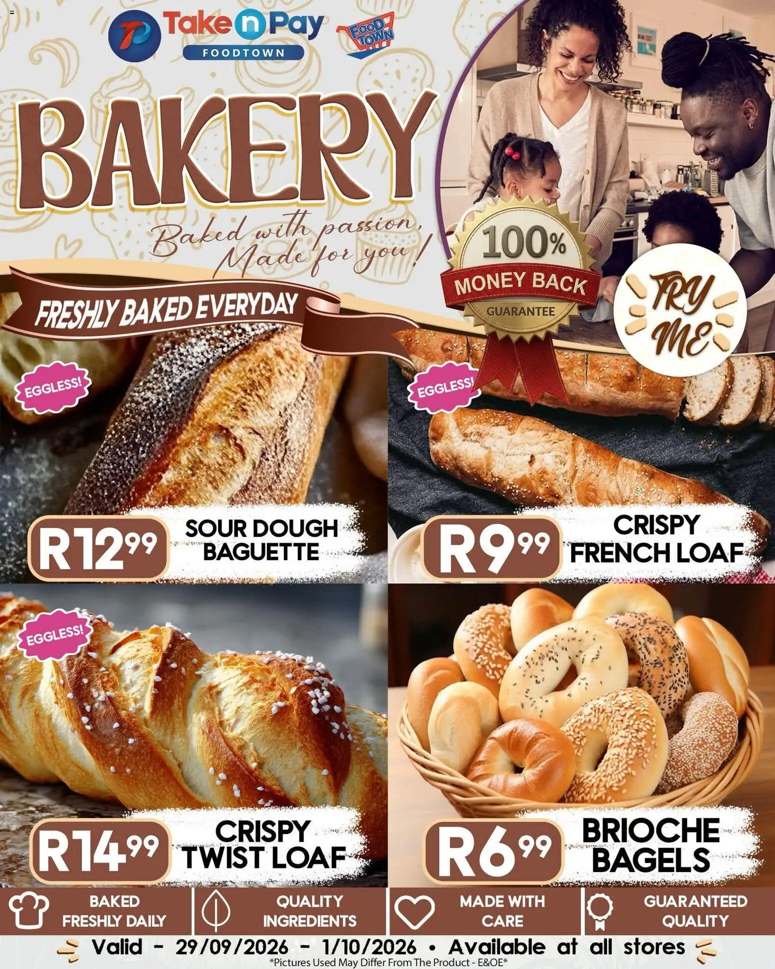 New Take n Pay catalogue – valid from 29/09/2026 | Page: 16 | Products: Bakery, Ingredients, Baguette, Dough