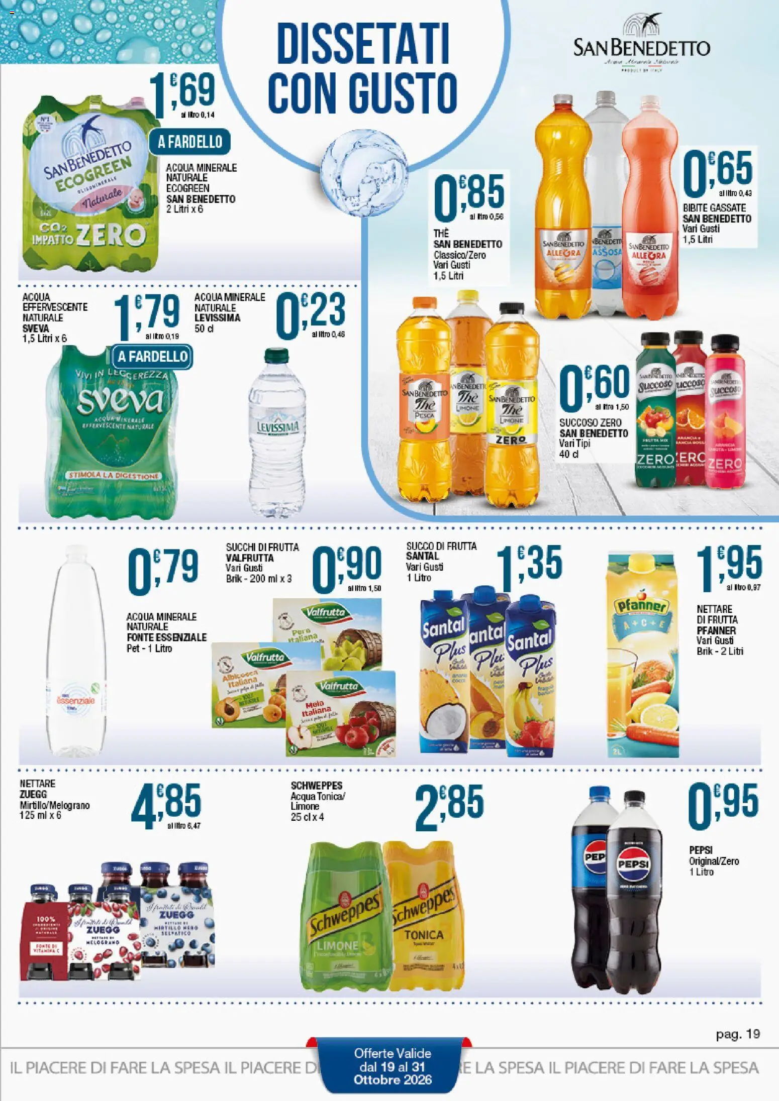 Volantino Sidis del 19/10/2026 | Pagina: 19 | Prodotti: Frutta, Limone, Bibite, Acqua minerale