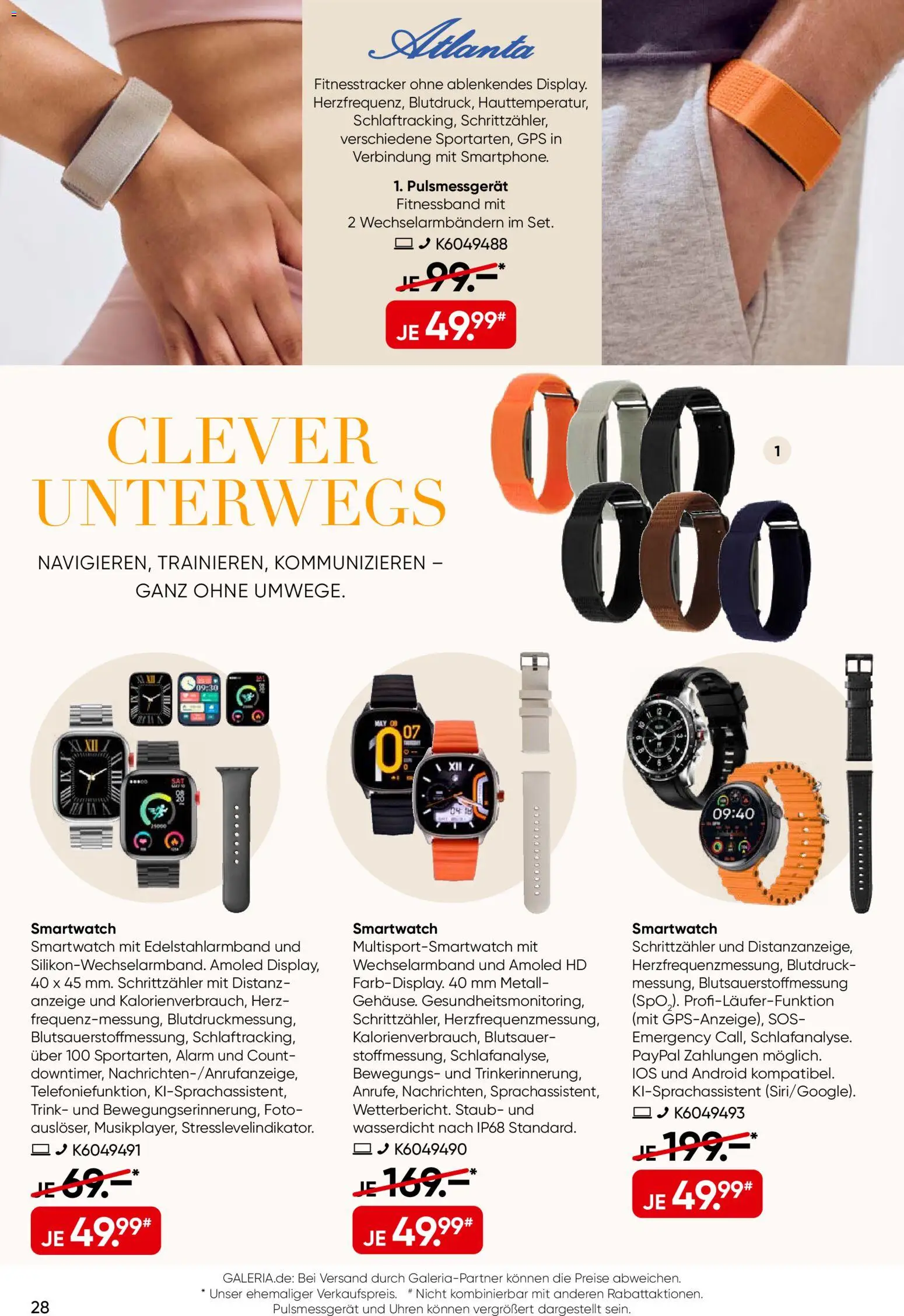 Galeria Karstadt Kaufhof Prospekt – gültig ab 02.09.2026 | Seite: 28 | Produkte: Smartwatch