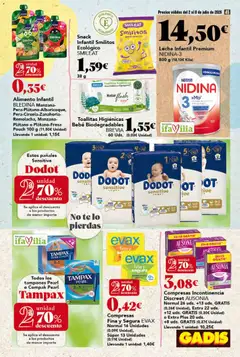 Vista previa Gadis folleto válido desde el 02/07/2026 | Página: 45 | Productos: Tampones, Leche, Manzana, Té