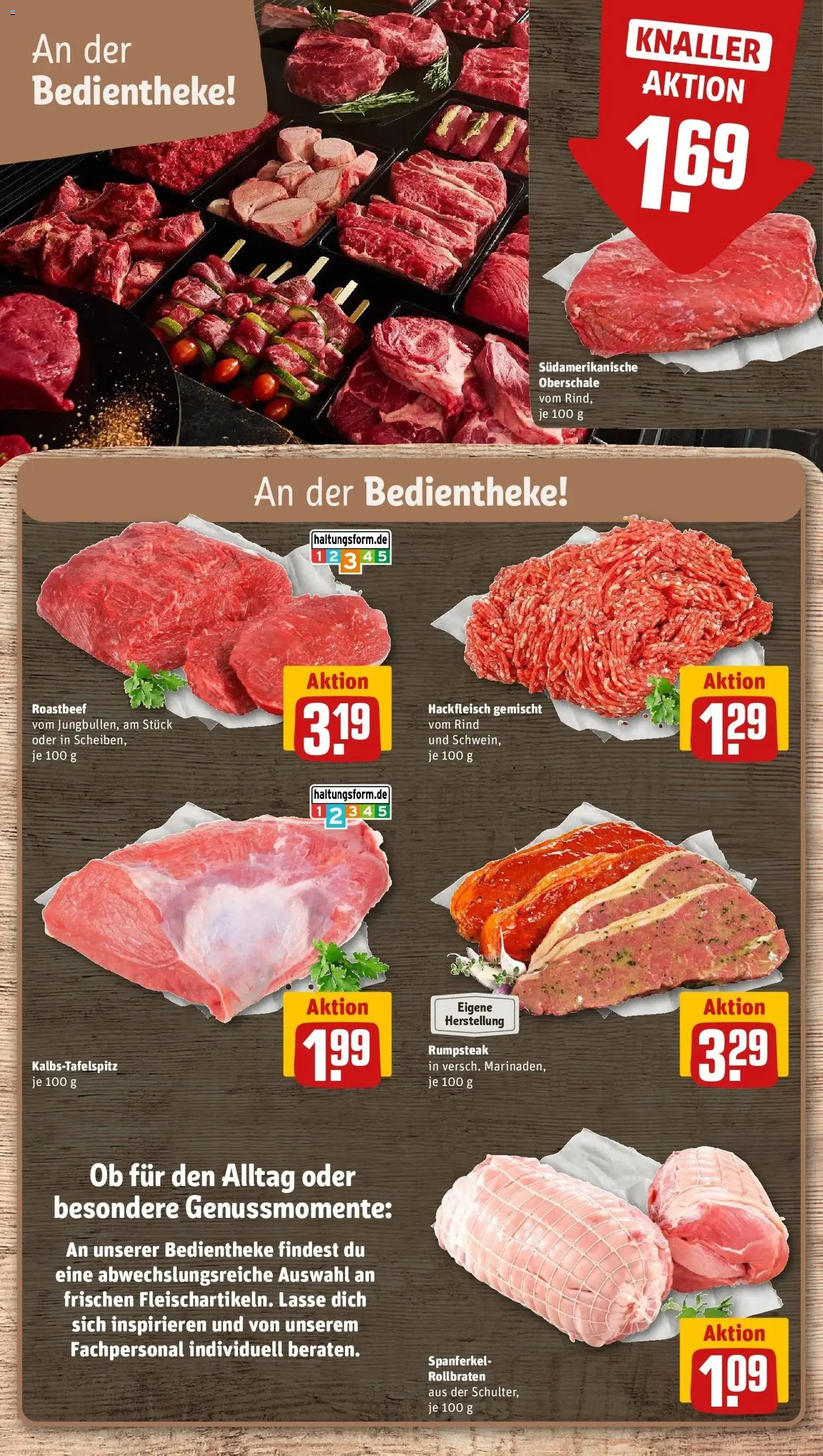 REWE Prospekt ab 07.09.2026 zum Blättern » Angebote | Seite: 8 | Produkte: Rumpsteak, Roastbeef, Hackfleisch
