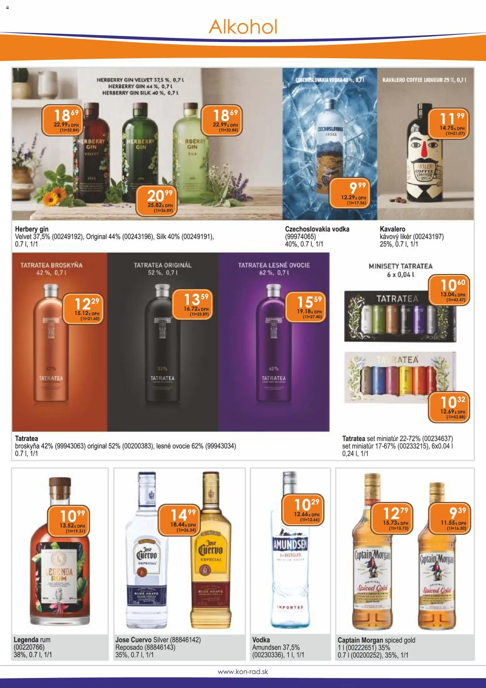Nové KON - RAD akcie – leták je platný od 01.11.2026 | Strana: 21 | Produkty: Captain Morgan, Vodka, Alkohol, Ovocie